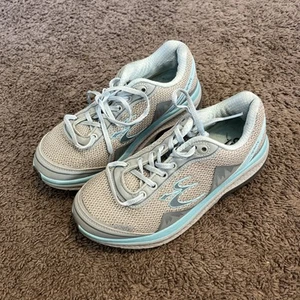 GDEFY Gravity Defyer Women's 6.5 Mighty Walk Gray Blue Rolling Athletic Shoes - Picture 1 of 6