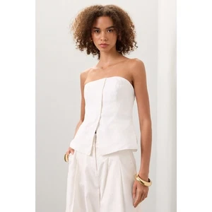 A.L.C. Women's White Corset Style Crop Renee Top Size 0 - Picture 1 of 13