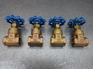 Lot of 4 1/2" 200 WOG Brass Gate Valve Threaded - Bild 1 von 4