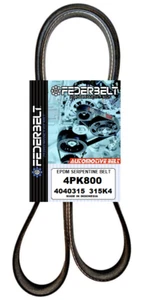 FEDERBELT 4PK800 EPDM SERPENTINE BELT FOR ACCESORY DRIVE - Foto 1 di 6
