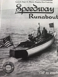 Speedway Runabout Boat Vtg 1913 Print Ad - Picture 1 of 3