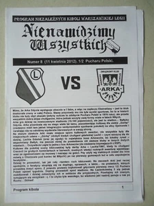 Programm Fanedition Polen Pokal 11.4.2012 Legia Warszawa - Arka Gdynia - Bild 1 von 1