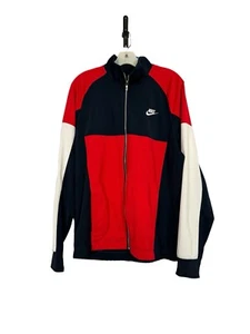 Nike Vintage Blue Red White Colorblock Zip Up Track Jacket Adult Size Medium - Picture 1 of 15