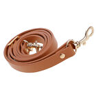Adjustable Leather Crossbody Shoulder Bag Strap Handle 135cm Brown+Gold
