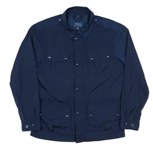 Polo Ralph Lauren Field Jacket giacca a vento media utilità cappotto leggero blu navy - Foto 1 di 20