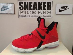 Nike Lebron XIV GS - 859468 600 - University Red / Black - Size: 5Y / Womens 6.5 - Picture 1 of 12