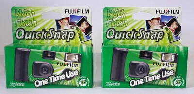 2 x FUJI Fujifilm QuickSnap disposable Single Use Flash Camera 27 Exp. (UK)  SUC - Image 1 of 4