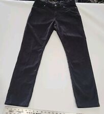 Michael Kors Parker Slim Fit Black Micro Corduroy Pants 34x30 New