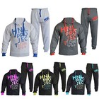 Kids Girls Boys Designer Tracksuit HNL Hooded Bottoms Joging Suit Age 7-13 Years