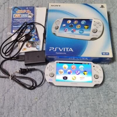 PlayStation PS Vita OLED Console Crystal White PCH-1000 ZA02 Sony Region Free - Image 1 of 4