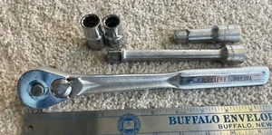 Vintage Craftsman 1/2" Drive Quick-Release Ratchet -V- Series 44985 USA 10" Long - Picture 1 of 10