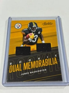 Panini Absolute Rookie Dual Memorabilia James Washington #RDM-JW Rookie Steelers - Picture 1 of 2
