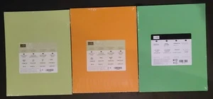 Stampin Up 8.5 X 11 Cardstock Paper Lot of 3: Celery, More Mustard & Cucumber - Picture 1 of 4