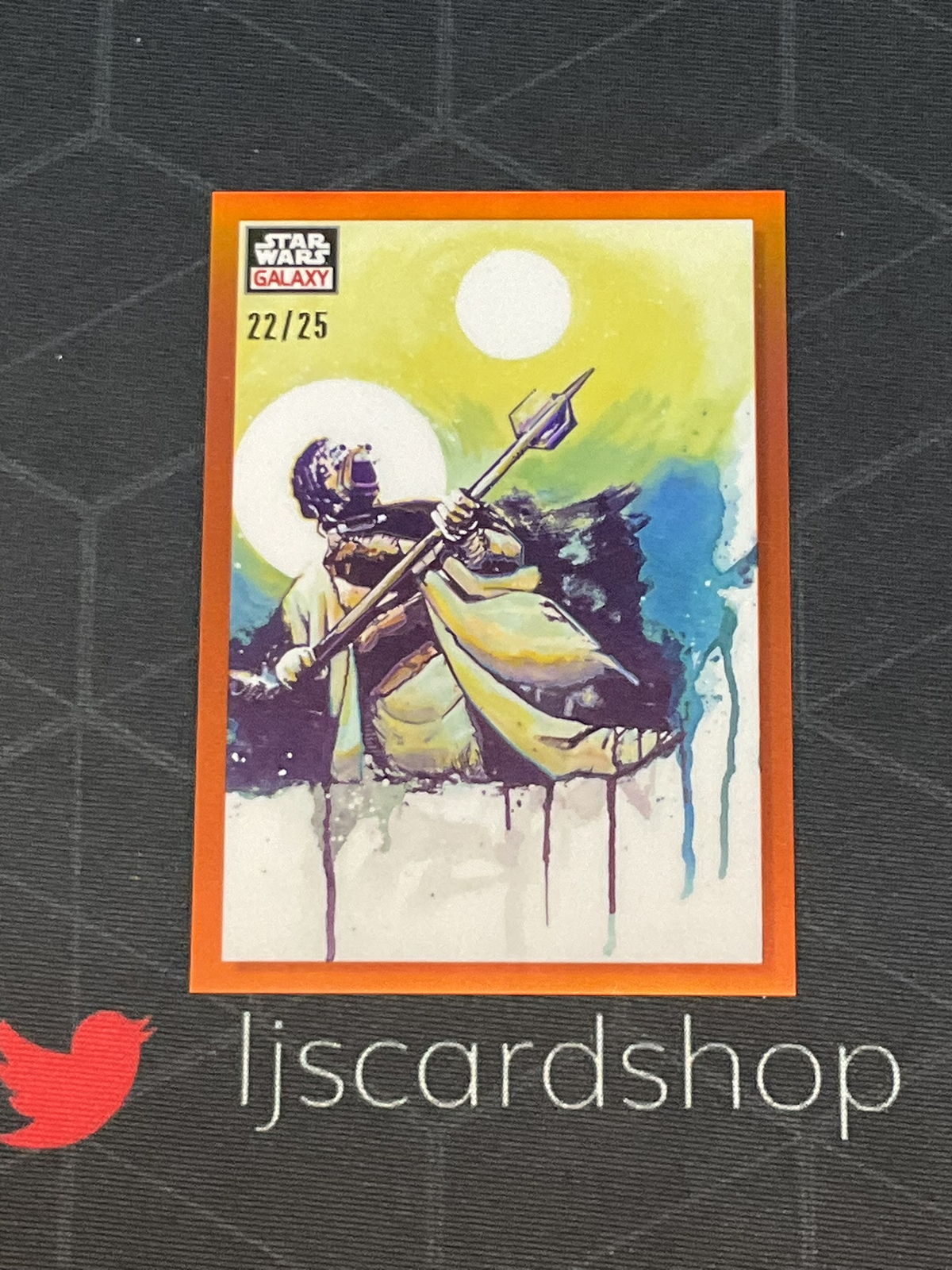 2023 Topps Chrome Star Wars Galaxy Tusken Under Twin Suns #53 Orange /25 CBS