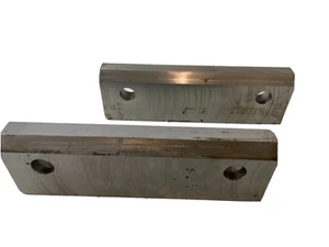 8-5/16" Vice Jaws - Hardened Steel - Smooth - 6" Centres - 2-1/2" Height - Pair - Picture 1 of 8
