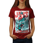 Wellcoda Jaws Killing Machine Damen-T-Shirt, Hai Freizeit Design bedruckt