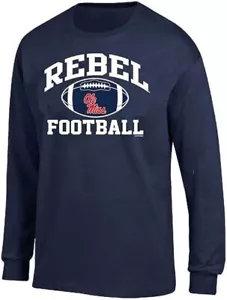 Ole Miss Rebels Herren dunkelblau Fußball Grafik Langarm T-Shirt - Bild 1 von 4