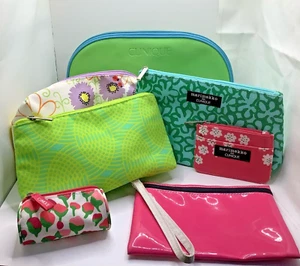 Lot of 7 Cosmetic Bags Clinique + Estée Lauder + Marimekko - Picture 1 of 9