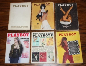 Vintage Playboy Magazines Lot of 6 - 1960s 80s - Retro Adult Collectables - Picture 1 of 15