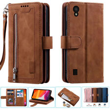 ZTE A5 2020 Wallet Case,Leather Zipper Magnetic Flip Card For ZTE Blade A7 2019