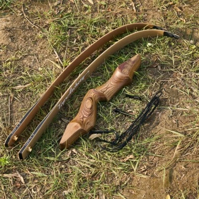 60-дюймовый традиционный деревянный рекурсивный лук демонтаж 30-50 фунтов охотничий портативный лук сумка - Изображение 1 из 4