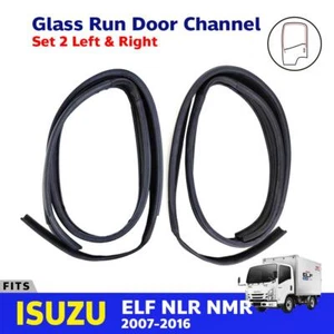 Glass Run Door Channel Rubber LH+RH Fits Isuzu ELF NQR NLR Truck 2007-16 EBEZ - Picture 1 of 9