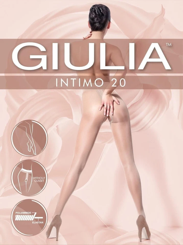 Giulia Intimo 20 Den Strumpfhose Offener Schritt Größe M Farbe Schwarz - Bild 1 von 1