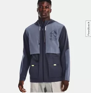 Herren UA Storm Run Trail Jacke blau leicht verpackbar unter Rüstung groß - Bild 1 von 9