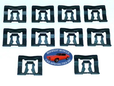 Parabrisas delantero Ford 66-80 ventana trasera moldura moldura clip 10 piezas MM Foto 1 de 4