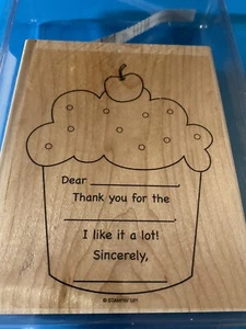 Stampin Up! Einfacher Geburtstag Danke Cupcake Stempel Neu nie eingefärbt - Bild 1 von 2