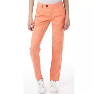 ADIDAS NEO WOMENS CHINOS - CORAL – SIZES UK 8-10 (27” WAIST 32” LEG) - BNWT - Picture 1 of 2