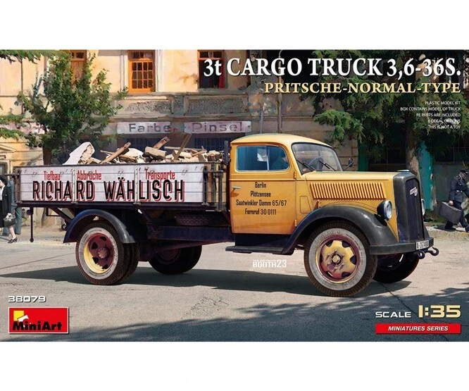 Miniart 38079 - 1:3 5 3t Cargo Camion 3,6 -36S Pritschenw Nuovo - Immagine 1 di 1