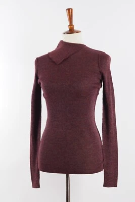 Dolce & Gabbana D & G женщин бордовый эластичной шерсти пуловер вязаный свитер XS US0 US2 - Изображение 1 из 4