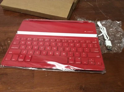 Logitech Ultrathin RED Keyboard/Cover Case for iPad 2 [920-004917]3rd & 4th GEN - Image 1 of 4