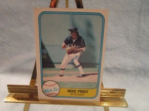 Mike Proly, Pitcher, Chicago White Sox, 1981 Fleer Corp #358 - Picture 1 of 2