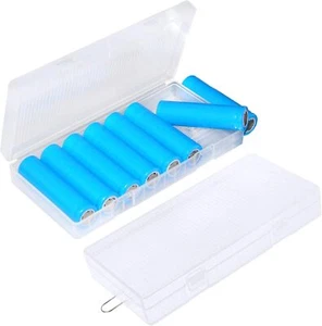 2 Pack 8 Cell 18650 Battery Storage Case Waterproof Clear Plastic Box Holder USA - Picture 1 of 7