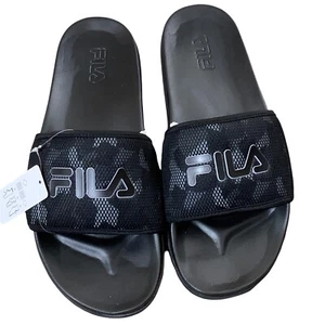 FILA Men's Drifter Lux Logo USA Slide Black Camo - Picture 1 of 1