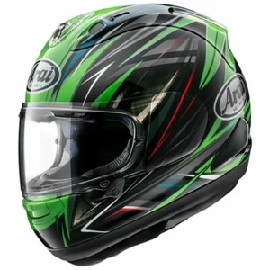 Arai Full face helmet RX-7X Corsair-X RX-7V RADICAL BLACK Green White Red - Picture 1 of 5