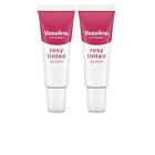 2x Vaseline Lip Therapy Rosy Tinted Lip Balm Moisturizing Soft Pink Color 10 G