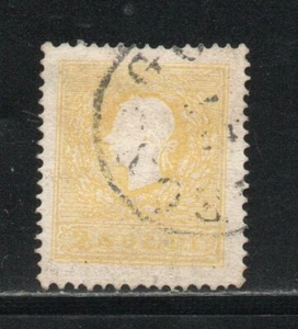 RRC 1859 Lombardo Veneto lII Emiss. 2 s. giallo usato - Foto 1 di 2
