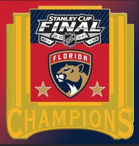 2024 NHL STANLEY CUP FINAL CHAMPIONS SPILLA FLORIDA PANTHERS "GOLD" CHAMPS PUCK FAN - Foto 1 di 1