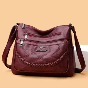 Soft Leather Designer Handbags Women Luxury Multi Pocket Shoulder Crossbody Bags - Picture 1 of 28