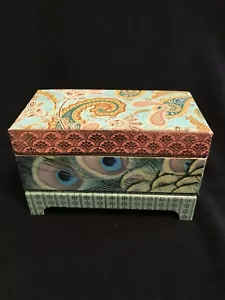 Asian Lychee Fragrance Candle Duo in Peacock Designer Gift Box Collector Novelty - Picture 1 of 6