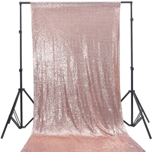 Sparkly Sequin Backdrop Curtain Panel Glitter Wedding Party Photography Backdrop - Picture 1 of 5