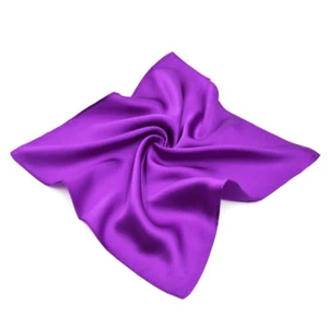 Premium 100% Pure Mulberry Silk Solid Pocket Square Handkerchief Scarf 13.5" - Picture 1 of 50