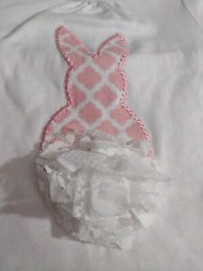 NWT Rare Mud Pie Baby 6-9 Mo. Casual 2 Pc.Easter Outfit  Pink Bunny Bow
