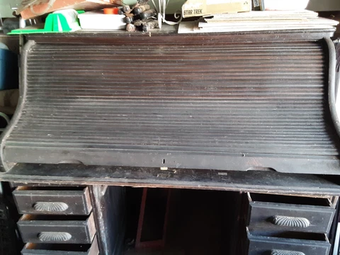 antique oak roll top desk Cover