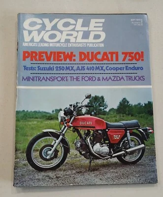Old School Bmx Vintage Cycle World Mag Before Hannah Ducati Sep 1972 Ken Pliska - Image 1 of 4
