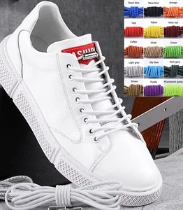 Cordones elásticos con cierre rápido correas para zapatos sin ataduras redondas nuevos - Imagen 1 de 37
