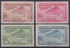 F-EX43696 VENEZUELA MH 1951 III BOLIVARIANOS SPORT GAMES STADIUM. - Picture 1 of 2